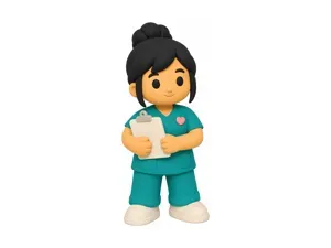 Nurse Hero Mini Figure - Cute Desk Collectible