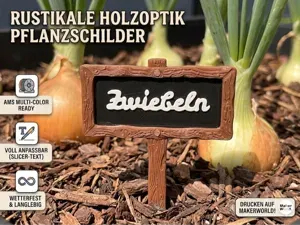 Pflanzschilder in Holzoptik - Anpassbar