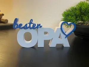 Bester Opa - Persönlicher 3D-Schriftzug