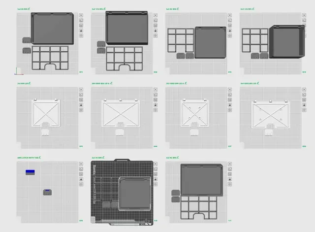 Gridfinity 3x (6U,9U &12U) Lidded Bins version 2.2 — Image 6 of 8