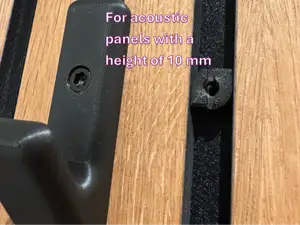 Halter für Akustikpaneele Höhe 10mm mit M5 Mutter