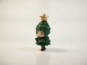 Chibi Tree Christmas Figurine Cute 3D Printable