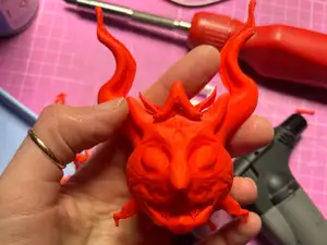 Cursed satan demon beast head