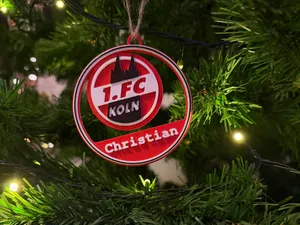 Weihnachtskugel 1. FC Köln (Name bearbeitbar)