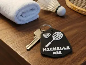 Badminton Keychain – Custom Name