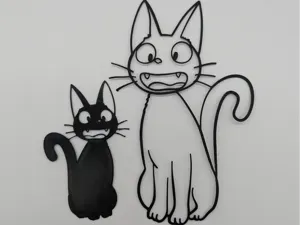Jiji the cat Wall Art - Studio Ghibli - Kiki's