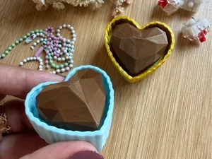 Heart Low Poly – Fidget Clickers Keychains