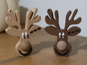 Cute Christmas Reindeer | Large Fuzzy Skin Nose