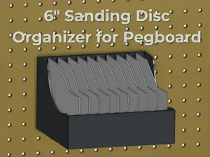 Pegboard 6-inch Sanding Disc Organizer