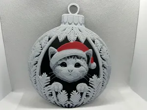 Cute Kitten / Christmas Bauble / Tree Ornament