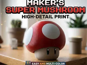 Super Mushroom - High Detail (Multi-Color AMS)