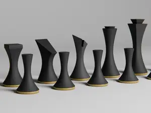 Minimalist chess pieces