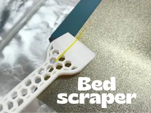3D Printer Bed Scraper, hexagon pattern (2 Angles)