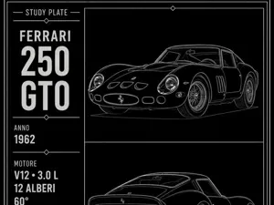Ferrari 250 GTO (1962)-study desing auto italy
