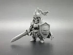Fantasy Skeleton Warrior Figurine - Undead Knigh
