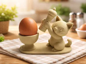Cat Egg Holder with Pepper or Salt Mill