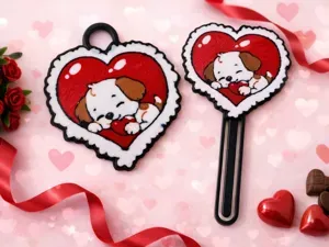 Puppy Love Bookmark and Keychain Gift Set