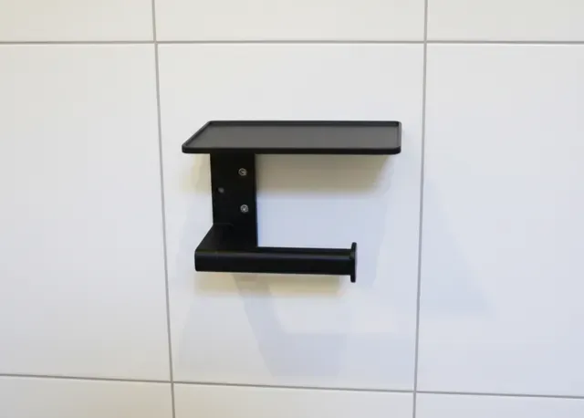 Toilet Paper Holder with Phone Shelf — Image 5 of 7