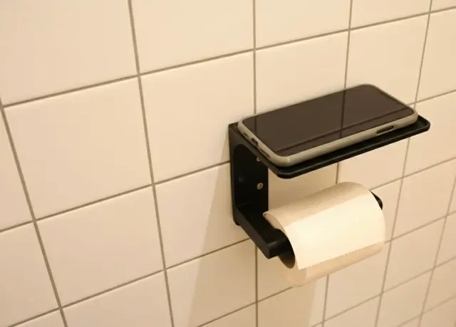 Toilet Paper Holder with Phone Shelf — Image 7 of 7