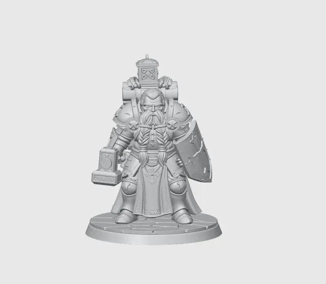 Cleric/Paladin Dwarf Male D&D Miniature (37mm) — Фото 7 из 10