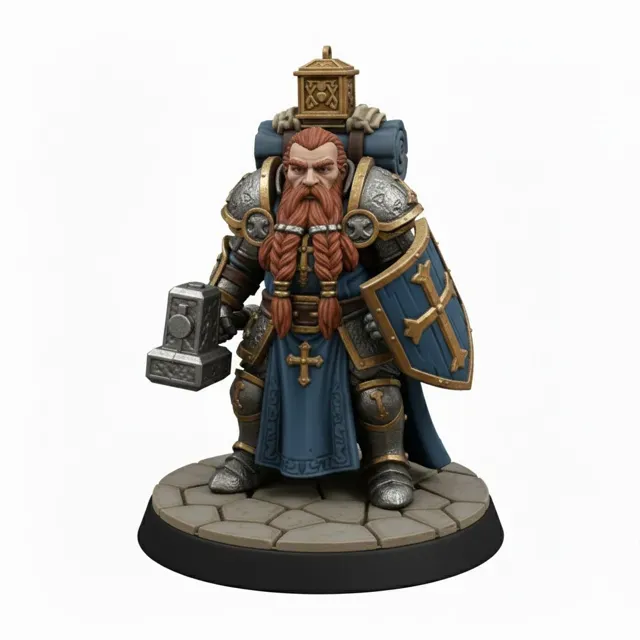 Cleric/Paladin Dwarf Male D&D Miniature (37mm) — Фото 2 из 10