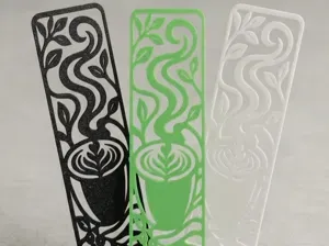 Cozy Coffee Cutout Bookmark | Fast Single-Color