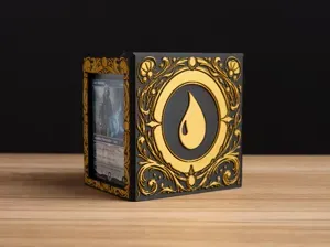 Gold Glyph Deck Box - Island