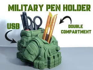 Double marine military usb pen holder backpack
