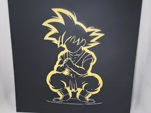 Goku silhouette, Dragon Ball - 200x200 Hueforge