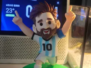 世界杯｜自制 Q 版梅西（Lionel Messi‌）10 号球衣潮玩模型-无AMS分件打印