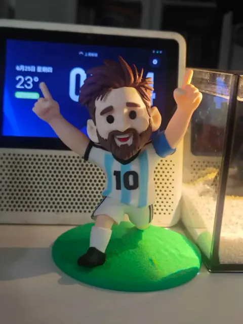 世界杯｜自制 Q 版梅西（Lionel Messi‌）10 号球衣潮玩模型-无AMS分件打印 — Фото 2 из 7