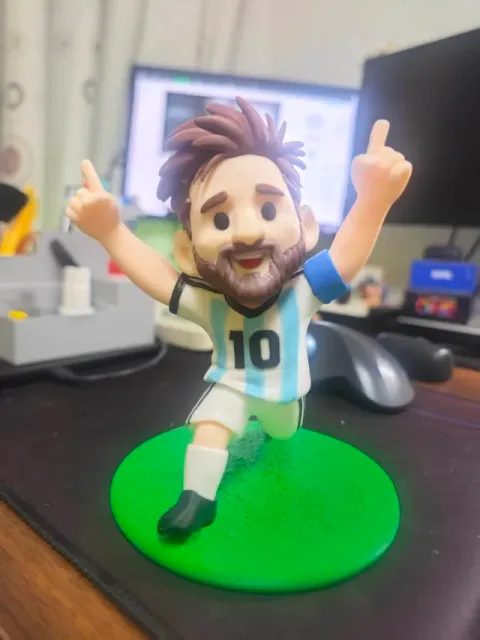 世界杯｜自制 Q 版梅西（Lionel Messi‌）10 号球衣潮玩模型-无AMS分件打印 — Фото 6 из 7