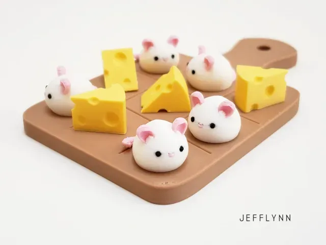 Tic Tac Toe - Cutting Board (Mouse and Cheese) — Image 2 of 5