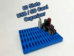 USB and SD Card Organizer 60 slots