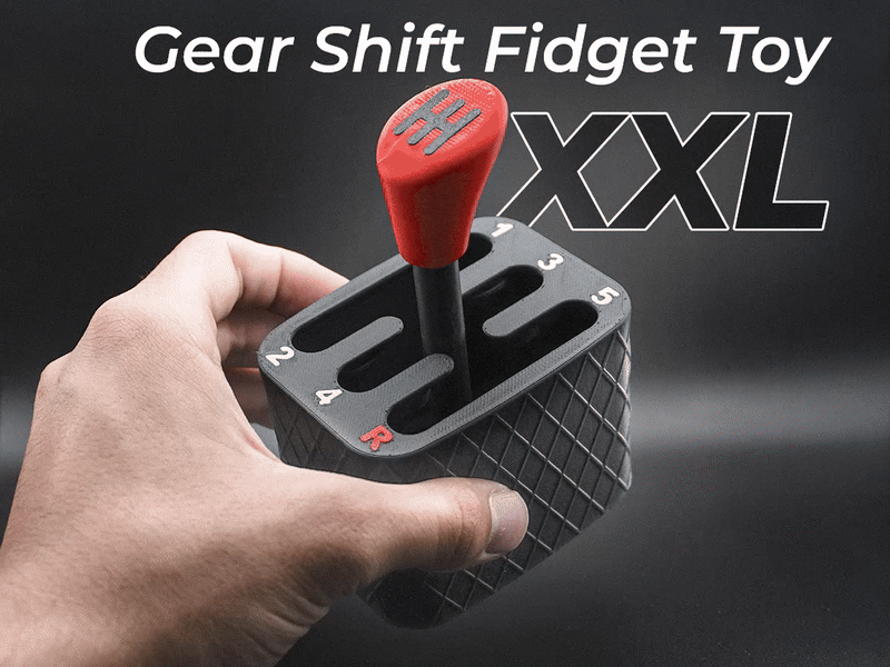 Gear Shift Fidget Toy XXL - Print In Place