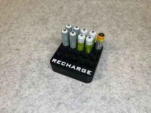 Stand storage for 20 AAA rechargeable batteries