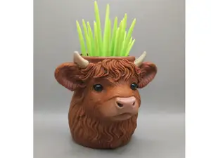 Calf decorative flowerpot / desk organizers