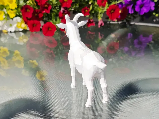 Geometric Low Poly Goat Figurine — Image 10 of 10