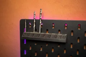 Support for 10 Ikea Skadis drill bits