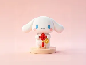 手持中国结的玉桂狗-中国春节特别款-农历新年儿童女孩涂色玩具