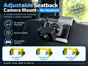Adjustable Seatback Camera Mount – No Headrest