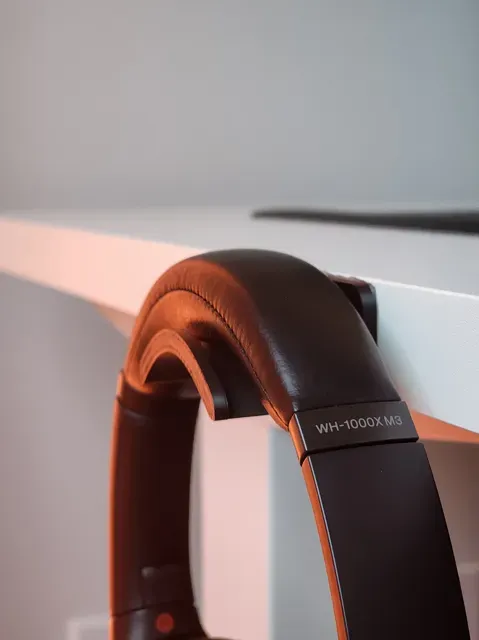 Minimalist Desk Headphone Holder (3M Tape Mount) — Image 6 of 7