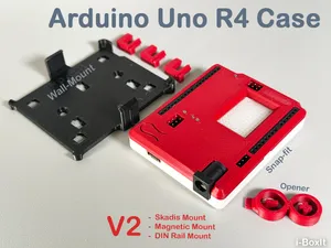 Arduino Uno R4 Case | Wall Mount | Magnetic