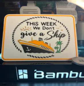 THIS WEEK WE DON'T GIVE A SHIP