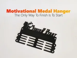 The Only Way To Finish Is To Start - Medal Hanger