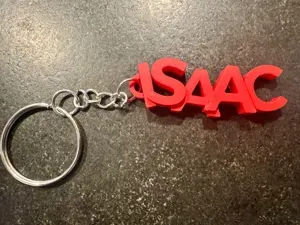 Porte clés personnalisé avec le prénom ISAAC