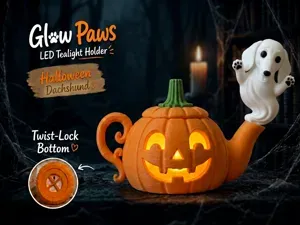 Dachshund Glowpaws Tea Light Holder Teapot