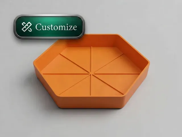 Parametric Plant Saucer | Customizer Round/Sq/Hex