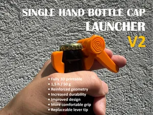 Single-Hand Bottle Cap Shooter V2