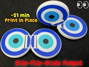 "The Look" Staring Eye Slider + Flip Fidget